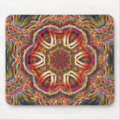 Rustige rode bruine textuur in bespoelde kaleidosc muismat (Voorkant)