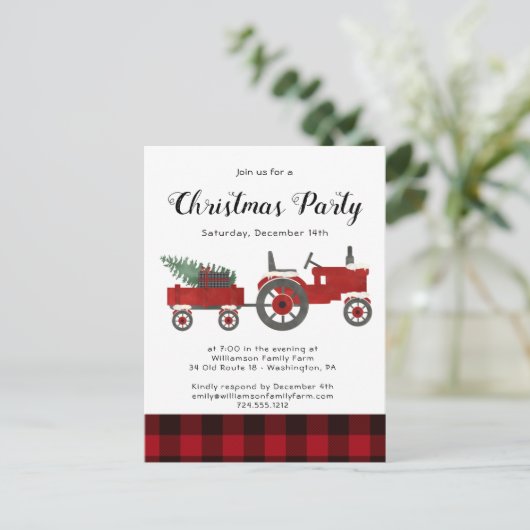 Rustige rode buffel met kerstfeest in het Rustige  Briefkaart (Staand voorkant)