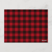 Rustige rode buffel met kerstfeest in het Rustige  Briefkaart (Achterkant)