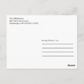 Rustige rode buffel met kerstfeest in het Rustige  Briefkaart (Achterkant)