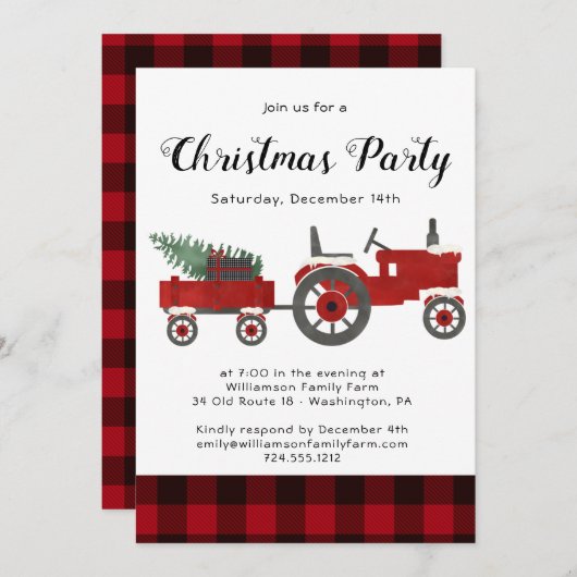 Rustige rode buffel met kerstfeest in het Rustige  Kaart (Voorkant / Achterkant)