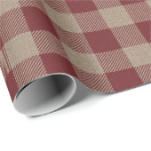 Rustige  rode buffelcheque cadeaupapier (Rol Hoek)
