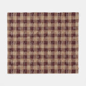 Rustige rode en bruine buffelplaat | Kerstmis Fleece Deken (Voorkant (Horizontaal))