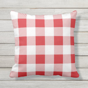 Rustige rode en witte buffels buitenkussen