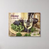 Rustige rode en witte glazen druiven Barrel Canvas Afdruk (Voorkant)