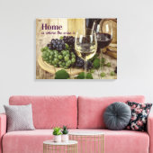 Rustige rode en witte glazen druiven Barrel Canvas Afdruk (Insitu (Woonkamer))