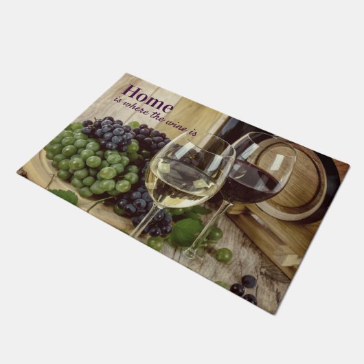 Rustige rode en witte glazen druiven Barrel Deurmat (Schuin)