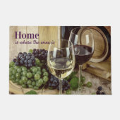 Rustige rode en witte glazen druiven Barrel Deurmat (Voorkant)