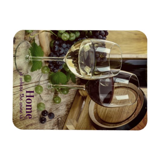 Rustige rode en witte glazen druiven Barrel Magneet (Horizontaal)