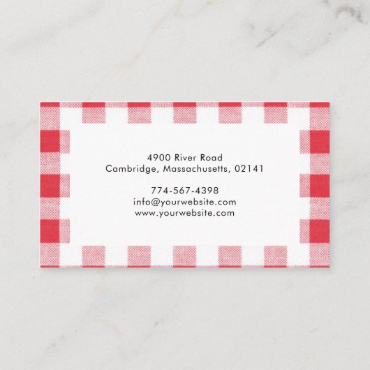 Rustige, rode en witte puistjes visitekaartje (Achterkant)