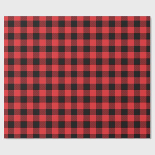 Rustige rode en zwarte buffelcontrole cadeaupapier (Vlak)