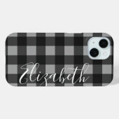 Rustige rode en zwarte buffelplaat - kan grijs bew Case-Mate iPhone case (Achterkant (horizontaal))