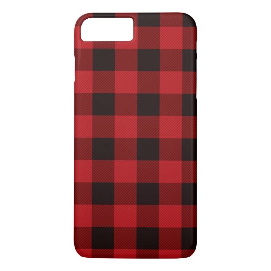 Rustige rode en zwarte buffelpleister Case-Mate iPhone case (Achterkant)