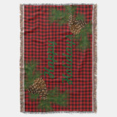 Rustige rode en zwarte gipspijn deken (Voorkant Verticaal)