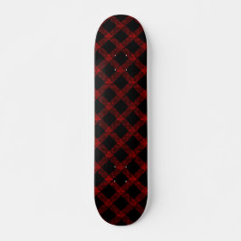 Rustige rode en zwarte tartan met ingegraveerde li persoonlijk skateboard