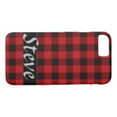 Rustige rode en zwarte vlecht Case-Mate iPhone case (Achterkant (Horizontaal))