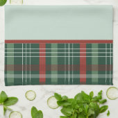 Rustige Rode & Groene Buffalo Plaid Stijlvolle Ker Theedoek (Gevouwen)