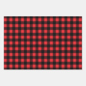 Rustige rode groene en zwarte buffelkerst inpakpapier vel (Voorkant)