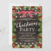 Rustige Rode Groene Kerstfeest Kaart (Voorkant)