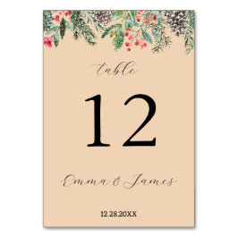 Rustige rode hulst en dennenappel kaart