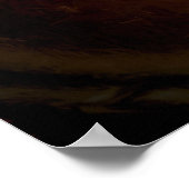 Rustige rode kandle, mysterieuze kandelit-vlam poster (Hoek)