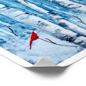 Rustige rode kardinale vogelboom poster (Hoek)