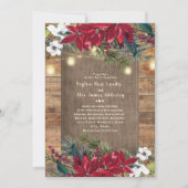 Rustige rode kerstbloemenLicht voor windkle Kaart (Voorkant)