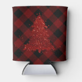 Rustige rode kerstboom Modern Buffalo Pset Blikjeskoeler (Voorkant)