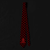 Rustige rode kerstboom Modern Buffalo Pset Stropdas