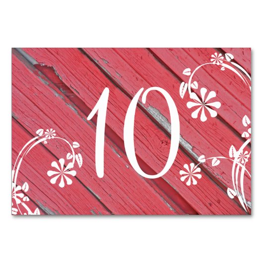 Rustige rode landschapskabelnummers kaart (Achterkant)