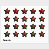 Rustige Rode Mooie Kerstster Sticker  (Vel)