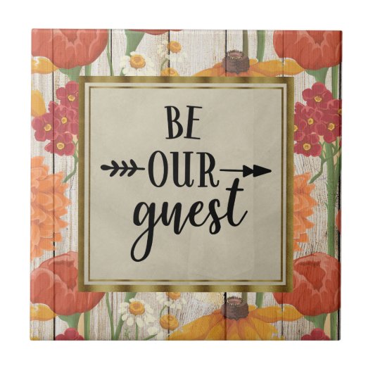 Rustige rode Oranje houtsoorten zijn onze gastvrou Tegeltje (Voorkant)