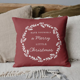 Rustige Rode Prettige Kleine Kerst Kussen