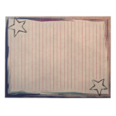 Rustige rode, rode, rode, zwarte rand aan de rand  notitieblok (Voorkant)