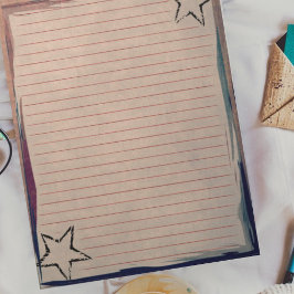 Rustige rode, rode, rode, zwarte rand aan de rand  notitieblok