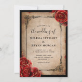 Rustige rode rozenrood  bruistocht kaart (Voorkant)