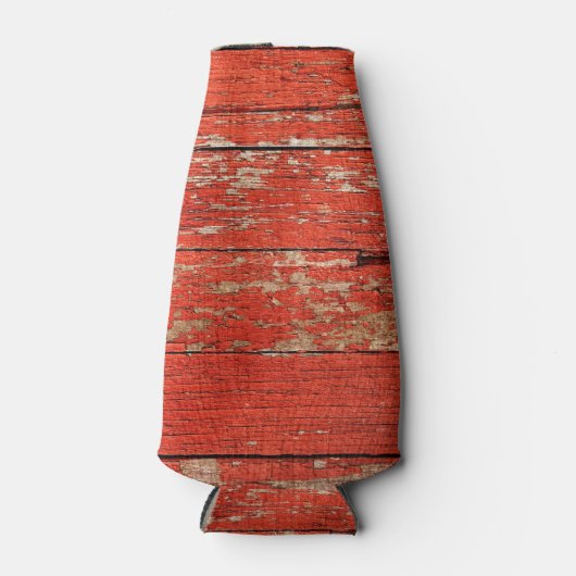 Rustige rode schuur met foto op flessenkoeler flesjeskoeler (Voorkant)