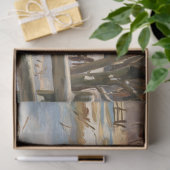 Rustige rode schuur met kraai boerderij decoupage tissuepapier (Geschenk)