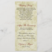 Rustige rode sneeuwvlokken, programmakaart (Achterkant)