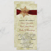 Rustige rode sneeuwvlokken, programmakaart (Voorkant / Achterkant)