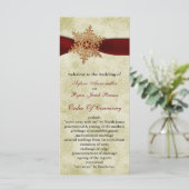 Rustige rode sneeuwvlokken, programmakaart (Staand voorkant)