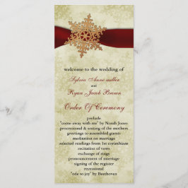 Rustige rode sneeuwvlokken, programmakaart