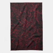 Rustige rode spons op zwarte of donkerrode achterg theedoek (Verticaal)