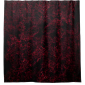 Rustige rode spons tegen donkerrode achtergrond douchegordijn (Voorkant)