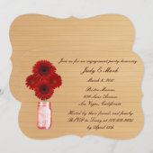 Rustige rode stenen bruiloft uitnodiging (Voorkant / Achterkant)