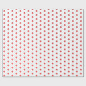 Rustige Rode Waterverf Polka Dot Kerstpatroon Cadeaupapier (Vlak)