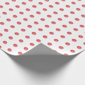 Rustige Rode Waterverf Polka Dot Kerstpatroon Cadeaupapier (Hoek)