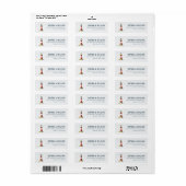 Rustige Rode Witte Minimalistische Vuurtoren Etiket (Full Sheet)