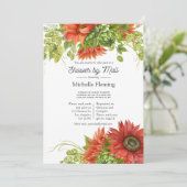 Rustige Rode zonnebloem bij Bohemen per post Kaart (Staand voorkant)