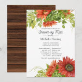 Rustige Rode zonnebloem bij Bohemen per post Kaart (Voorkant / Achterkant)